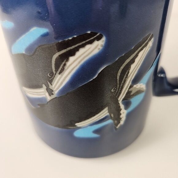 Vintage Signed Otagiri Humpback Whales Mug Cup Japan - Picture 7 of 9